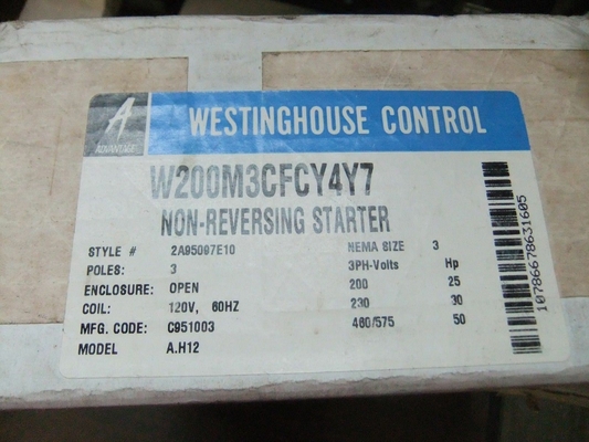 W200M3CFCY4Y7 WESTINGHOUSE 장점 시작자 3 폴 비 역 Nema 3 단계