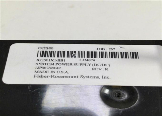 KJ1501X1-BB1 12P0678X022 EMERSON Delta V 시스템 전원 공급 장치 패스스루
