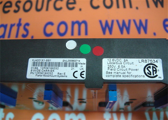 Emerson DeltaV KJ4001X1-BB1 12P0619X032 8 와이드 I/O 캐리어 중복 전원 공급 장치 모듈