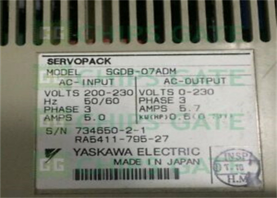Yaskawa SGDB-07ADM AC 서보 증폭기 200V 0.7KW 토크 속도 위치 제어