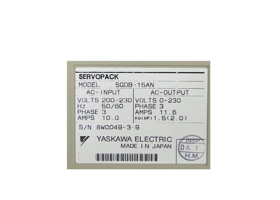 Yaskawa SGDB-15AN AC 서보 증폭기 Mechatrolink 200-230V 10A 1.3KW 3상
