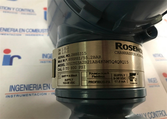 Rosemount 3051TG 인라인 압력 트랜스미터 3051TG3A2B21AB4 14.7 ~ 800PSI