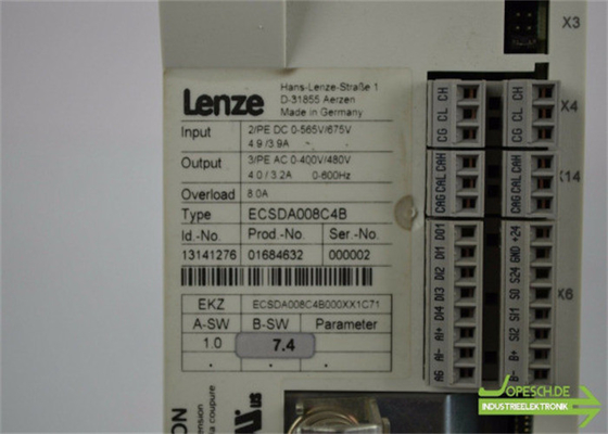 Lenze ECSDA008C4B 가변 0 AMP를 통한 서보 축 모듈 푸시