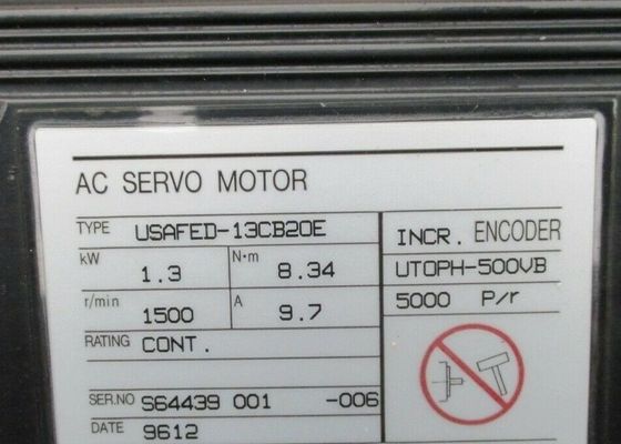 USAFED-13CB20E 1.3kw 8.34N/m 1500 t/min 9.7A 정품 신품 3-5 영업일 배송