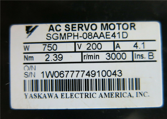 YASKAWA AC Servo Motor 200V 3000r min SGMPH-08AAE41D New original